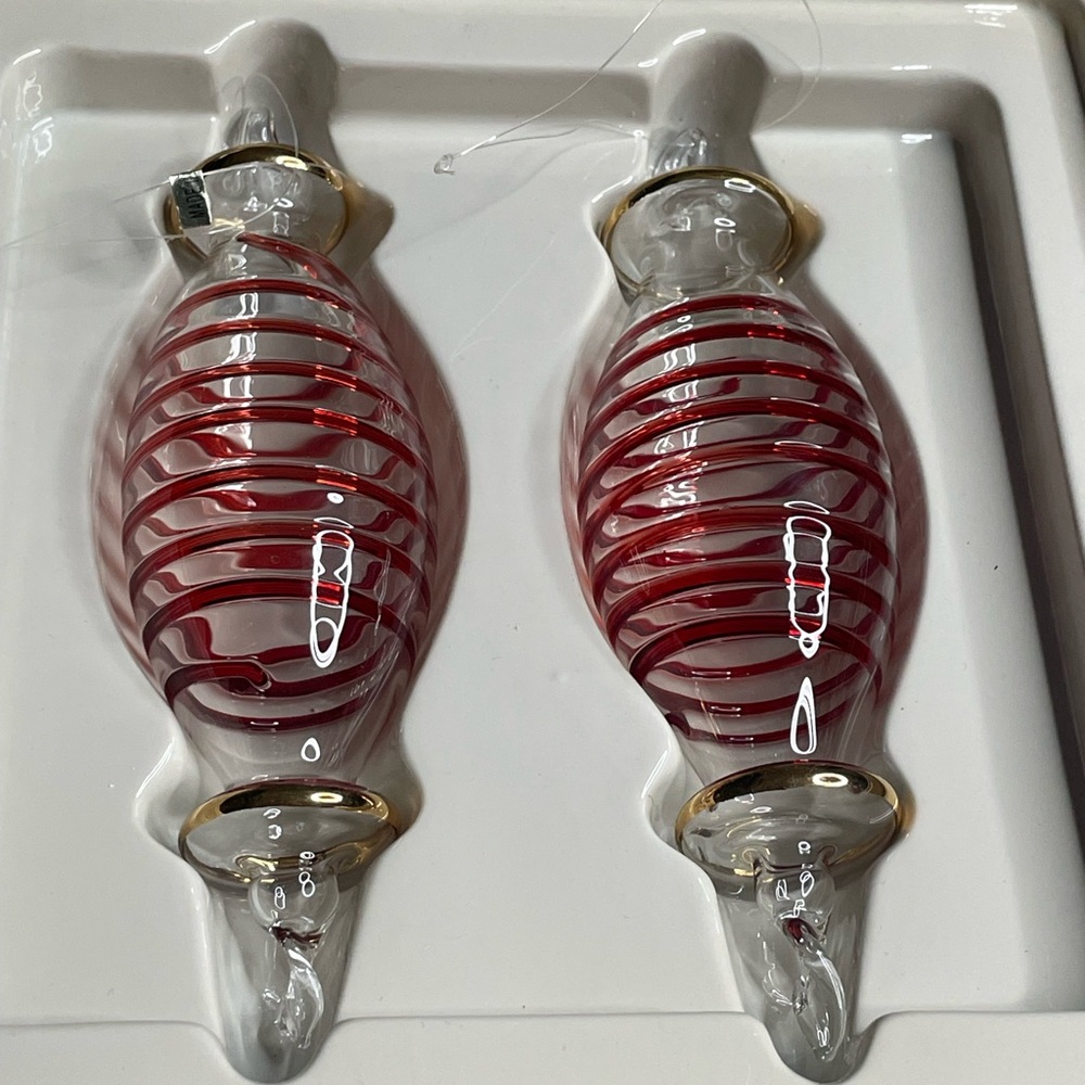 Dillard's Trimmings Decorated Glass Christmas Ornaments.